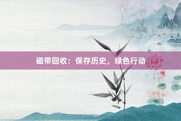 磁带回收：保存历史，绿色行动